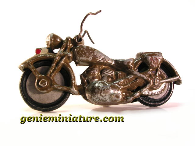 Figurine Quiralu – Militaire Moto Avec Casque Adrian, 1/32, Aluminium, WWII