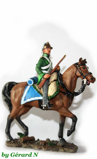 6 Figurines Base Del Prado - Officiers Fusiliers Repeints
