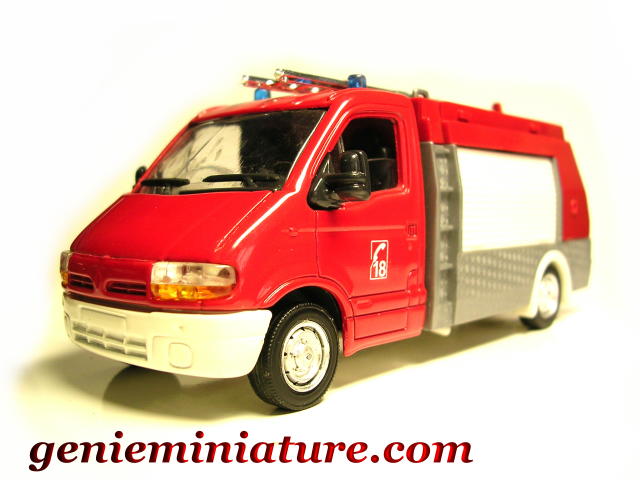 Véhicule De Pompiers Miniature Solido - Mercedes 407 D, échelle 1:50, Série Hachette, Occasion Comme Neuf